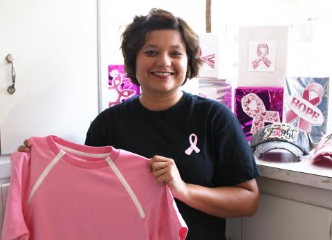 Jenny Jenkins, a survivor, is opening  a boutique for women who are fighting cancer. She says at the same time, she wants to make them beautiful. (Photo by Scoggins)