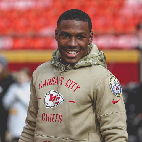 Rookie receiver Mecole Hardman was one of six Kansas City Chiefs selected for the 2020 NFL Pro Bowl set for Jan. 26, at 2 p.m. at Camping World Stadium in Orlando. (Photo courtesy of the Kansas City Chiefs)