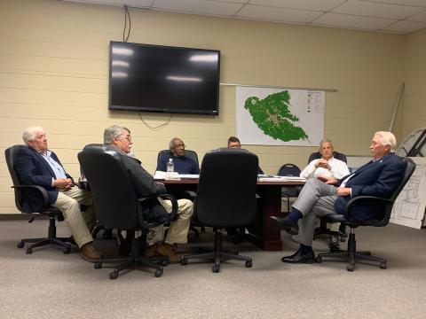Senator Lee Anderson talks with the Elbert County BOC at their regular monthly work session on Dec. 5.