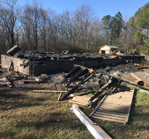 Elbert County firefighters and Sheriff’s Office deputies found this 1,320-square-foot structure “flattened and still burning” Thursday morning at 3:15 a.m., according to a news release issued by Sheriff Melvin Andrews. South Carolina Law Enforcement Division Public Information Officer Tommy Crosby said the owner of the home on Craft Road was ‘associated’ with a February 2019 murder of a paramedic in Anderson, South Carolina.