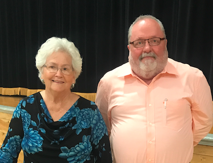 Former Bowman Mayors Betty Jo Maxwell and Mark Berryman