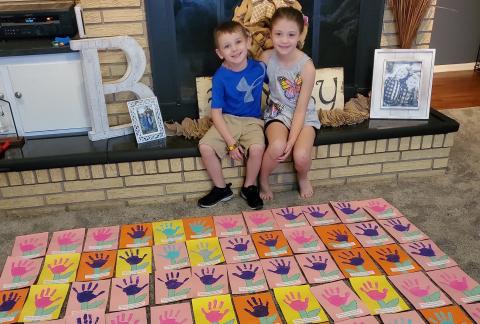 Cloverbud Sophie Black (age 7) and brother Gavin Black (age 4) 