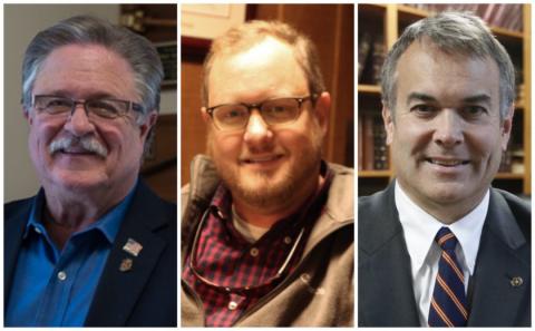 District 33 Republican candidates Bruce Azevedo, Tripp Strickland and Rob Leverett will attend a forum Tuesday, May 26, hosted by The Star and WSGC radio. (Photos by Kyle Peterson, Tyler Wilkins and Rose Scoggins)