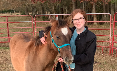 Emma Albertson and “Rutt” got together when Emma found out about the American Quarter Horse Youth Association’s Young Horse Development Program.