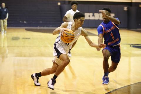 Jaden Brown scored 11 points against Cedar Shoals in the Inferno Friday night. (Photo by Scoggins)