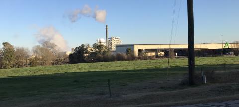 Elberton is currently getting paid to “treat” wastewater coming from this incinerator plant in Madison County. The plant is seeking a permit to allow them to release wastewater into a tributary that empties into Broad River. (Photo by Jones)