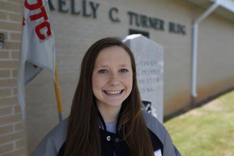 Third honor graduate Josie Yeargin said the JROTC program has been her favorite part of high school. (Photo by Scoggins) 