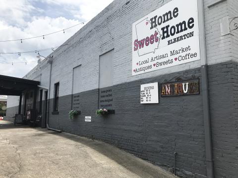 Home Sweet Home (above) owner Jenny Jenkins complained to the Elberton City Council Thursday (July 15) that her application for a Main Street Elberton Facade and Downtown Enhancement Grant was not reviewed nor seen by the Downtown Development Authority. (Photo by Jones) 