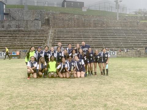 The Lady Devils soccer team made program history Friday, April 8 as they defeated Rabun County’s Lady Wildcats to finish as the region runners-up for the second time in program history, giving them the opportunity to host the first round of the GHSA state playoffs. The first round will be held Thursday, April 14 in the Granite Bowl at 5:30 p.m. as the Lady Devils host Elite Scholars Academy. Tickets are $7. (Photo by Wells)