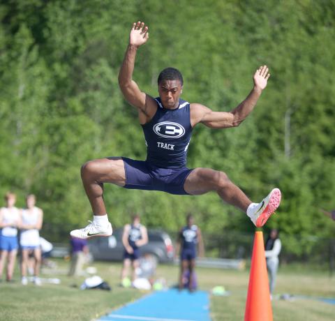 Devil L.J. Clark finished third in the region in long jump and second in the region in triple jump during the Region 8AA championships Wednesday, April 27 at Banks County High School in Homer. 