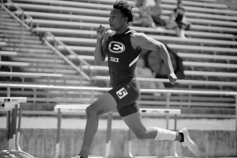 Senior Trez White will compete for a state championship in both the 100-meter and 200-meter dash May 12 through May 14. (File photo by Scoggins) 