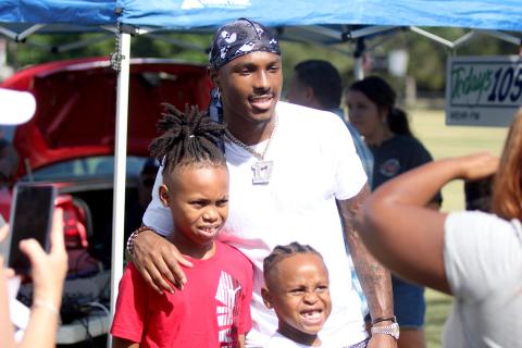 The Friends Helping Friends Club hosted a Mecole Hardman Jr. Football Fun Day Saturday, June 18 at McWilliams Park. FHF President Sandy Adams said over 700 people attended the event and had the opportunity to take photos with Hardman. (Photos by Wells)