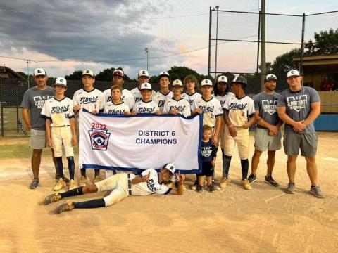 The Elbert County Junior League All-Star team punched their way to the state Little League tournament after winning the District 6 Little League Championship. The team consists of (first row) Rylan Brown; (second row, L-R) Lane Fleming, Carson Amabile, Brant Brown, Brayden Ingram, Dakota Toole and Jose Rodriguez; (third row, L-R) Manager Kenneth Brown, Nolan Henderson, Lawson Strong, Cole Acker, Jackson Black, Brycin Hughes, Cheyvis Mclendon, Coach Matt Amabile and Coach Kyle Bagwell.