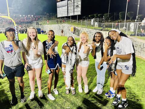 The 2021-2022 Elbert County Lady Devils basketball team received their state championship rings during halftime of the Elbert vs. Hart football game Friday, Aug. 19 in the Granite Bowl.