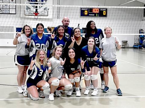 The Elbert County Lady Volley Devils defeated Monsignor Donovan High School during a five-match series Sept. 8. The win puts the program at a record-high five wins during the season. 