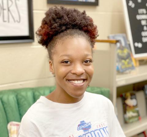 ECCHS senior Jamia Allen received a $25,000 scholarship from the Horatio Alger National Association of Distinguished Americans, Inc. (Photo by Dot Rutherford) 