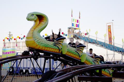 The 89th annual Elberton 12-County Fair bustled with visitors, rides and food Oct. 13 through Oct. 23. Fair-goers enjoyed the amusement rides, a “Banana Derby,” The Voice of the Elberton 12-County Fair Competition, an inaugural Mullet Hair Competition, helicopter tours, a white tiger exhibit and local talent acts each day.  (Photo by Scoggins) 