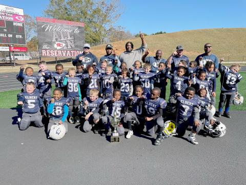 The Elbert County Parks and Recreation (ECPR) 7U Blue Devils. (Photo courtesy of Jayce Bagwell)