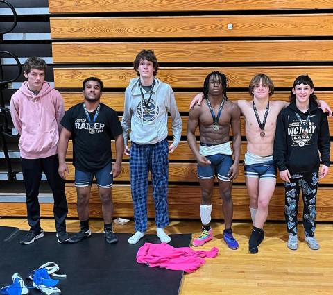 The Mat Devils had eight wrestlers to finish in the Top 6 during the East Hall Christmas Clash Dec. 22.