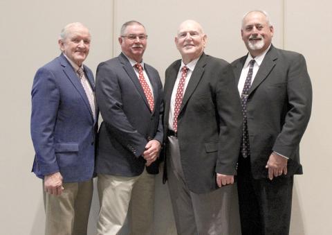 Georgia Farm Bureau offices are (L-R) President Tom McCall, 1st Vice President and South Georgia Vice President Daniel Johnson, North Georgia Vice President Bernard Sims and Middle Georgia Vice President Ralph Caldwell. (Photo courtesy of Georgia Farm Bureau)