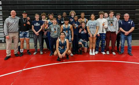 The Elbert County Middle School Mat Rams finished fourth as a team during the Peach State Wrestling League Traditional Tournament Jan. 27.