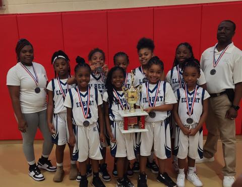 The 8U All Star girls team and coaches include (L-R) Coach Tyrica Jones, Storee Settles, Oliva Bonner, Thalia Robertson, Kass Mattox, Skylar Henderson, Ryleigh Benson, Maddie Newman, Jariah Jones, Aaliyah Bell and Head Coach Billy Jones. 