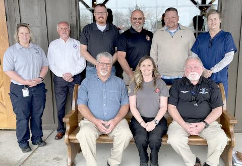 Pictured are (front row, L-R), Chuck Almond, Anna Sheridan, and Ronnie Almand; (back row, L-R) Beth Seymour, Huey Atkins, Josh Robinson, C.J. Worden, Jason Lewis, and Kathi Davis. Not pictured are Chris Threlkeld and Bobby Smith.
