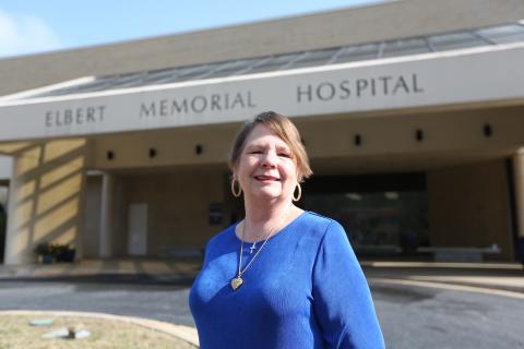 Mary Toney is set to retire from Elbert Memorial Hospital Friday with 47 years of service. (Photo by Scoggins)