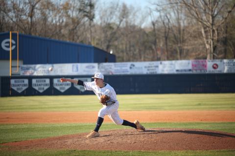 Blue Devil pitcher Nate Webb took the mound for the Devils during a non-region game against Oglethorpe County March 15 at Diamond Devil Field. (Photo by Wells) 