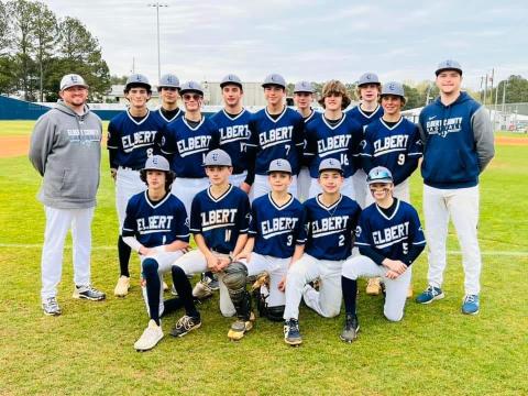 The Elbert County Middle School Rams baseball team
