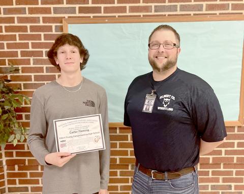 Fleming (above left) is pictured with Mat Devils Head Coach Shane Anderson.