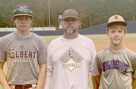 (L-R) Senior Landen Ingram, Head Coach Lance Ingram and freshman Brayden Ingram were all members of the Diamond Devils baseball team this season. The Ingram family has a multi-generational tradition of both coaching and playing baseball.