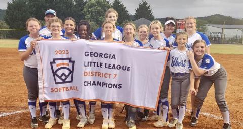The Elbert County Little League 10-12 Softball All-Star team includes Willow Baston, Sophie Black, Sterling Blanford, Lily Bobo, Evie Page Bradford, Ayden Evans, Arabella Garcia, Cassidy James, Jailee Jones, Makayla McKnight, Olivia Paramore, Ashley Sanders and Head Coach Heather Chapman.