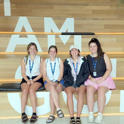 Lady Devils (L-R) Ellie Wheeler, Emalise Andrews, Abby Bryant and Ava Dye finished 25th in the nation during the 2023 Girls National High School Golf Invitational. 