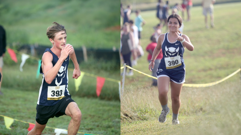 Ezra Adamson (left) finished 18th at the Morgan County Meet Sept. 13 while Carina Medellin (right) finished with a season best time (File photos by Wells)
