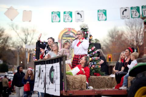 Elbert Memorial Hospital (above) won first place for their float while Burton Quarterhorses was awarded second. Home Sweet Home came in third.  Granite City Impact Center and Calvary Baptist Church were awarded honorable mentions. (Photo by Wells)