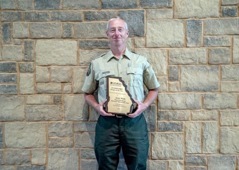 Elbert County's Jason Webb was named the Si Longmire Ranger of the Year for the Georgia State Parks and Historic Sites. 