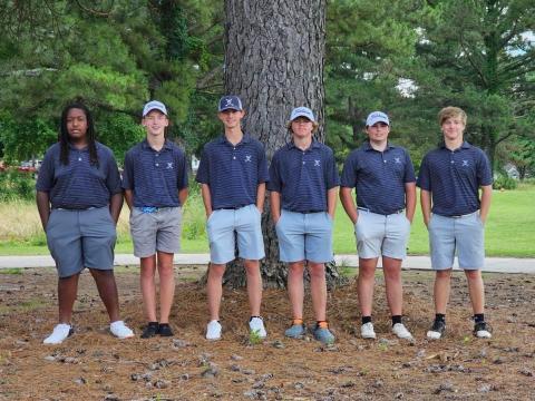 Devils (L-R) Caleb Burton, Madden Drake, Landon Cagle, Hayden Marunich, Walker Layne and Kale Kurtz finished fifth at the GHSA Class A Division 1 State Championship May 20 and May 21 in Statesboro. 