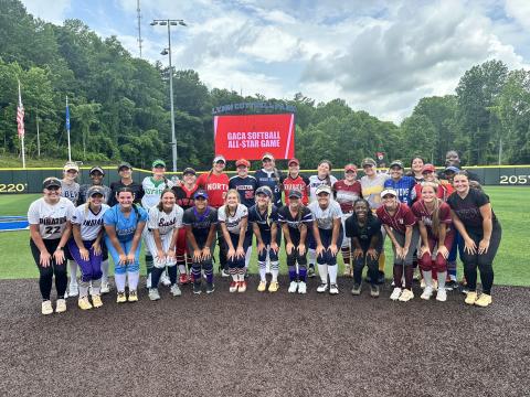 Emily Booth (back row, first from left) poses with the participants of the GACA Junior All-Star Game hosted by the University of North Georgia in Dalonega June 4. (Photo submitted by Bethany Booth)