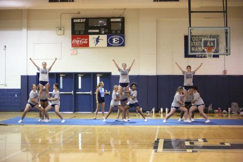 The Elbert County Lady Devils and Lady Rams cheer squads hosted their annual cheer camp June 3 and June 4 with assistance from instructors from the Varsity-Universal Cheerleaders Association. (Photo by Wells)