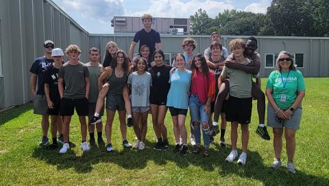 The 2024 Devil and Lady Devil Cross Country teams include Ezra Adamson, Eli Alexander, Brody Baker, Michael Beahringer, Landon Bowman, Devisha Desai, Mason Dove, Kinsley Duke, Ava Dunbrack, Samuel Gailey, Linda Garcia, MaKaylie Harris, Alexandra House, Anthony Linares, Colton Mabry, Yamilet Martinez, Grant Owens, Kennedy Ray, Ronny Medellin, Rilee Rucker, Brantley Smith, Dakota Toole, Samantha Walsky and Mitchell Wheeler. (Photo submitted by Kyle Ashworth)