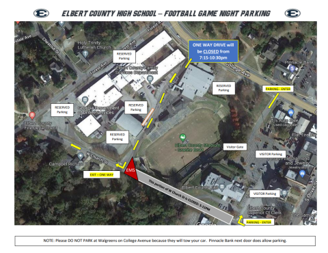 New Game Day Parking Map
