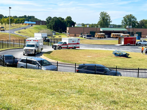 Elbert County Emergency Management Services recently assisted at Apalachee High School after being called to aid Barrow County first responders at the scene of a school shooting. (Photo submitted by Elbert County Emergency Services)