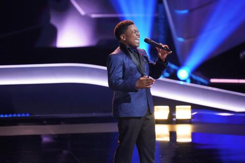 Elbert County's own Jaukeem Fortson earned a spot on "Team Reba" during the Oct. 7 episode of NBC's "The Voice," enabling him to continue to the competition rounds which begin the week of Oct. 21. (Photo by Tyler Golden - NBC)