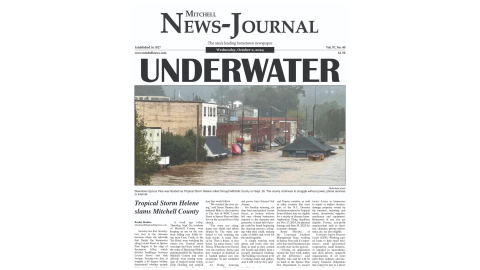The photo and headline on last week’s front page of the Mitchell News-Journal tell the story of what happened in Spruce Pine, North Carolina.