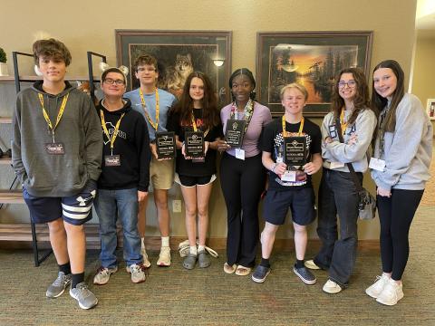 Beta members who attended the Oct. 13-14 leadership summit include (L-R) Jibril Englehardt, Adrian Jenkins, Ty Johnson, Marley Geyer, Jurnee Porter, Cooper West, Kennedy Ray and Peyton Roach.