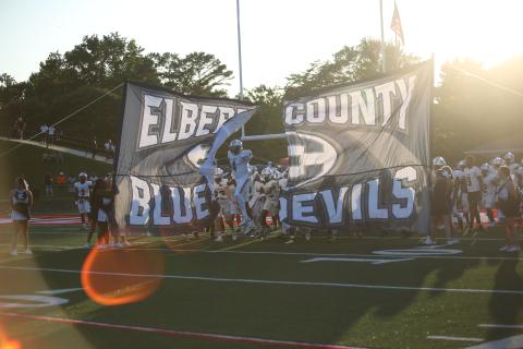 The Elbert County Blue Devils football team is scheduled to face Gordon Lee in the first round of the playoffs Nov. 15. (File photo by Wells)