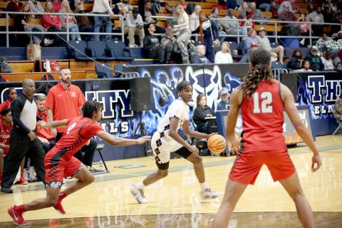 A.J. Brown led the Devils in scoring against both Hart County and Athens Academy last week. (Photo by Wells)