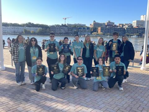 Attending this year’s state convention were (front row, L-R) Jaleigh Partain, Kennedy Ray, Adrian Jenkins, Kaylee Harvey and Brandon Jave. (Back row): Megan Ray, Avery Gaddy, Tristan McCall, Hannah Brogdon, Peyton Roach, Caraleigh Brown, Ayden Evans, Jibril Engelhardt and Marie Roach. (Photo submitted by Kennedy Ray)