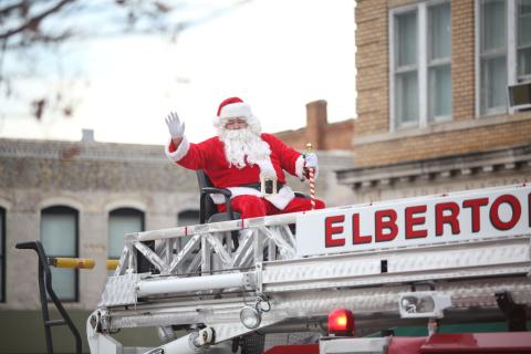 Santa Claus at last year's Christmas parade. (File photo by Mark Wells)